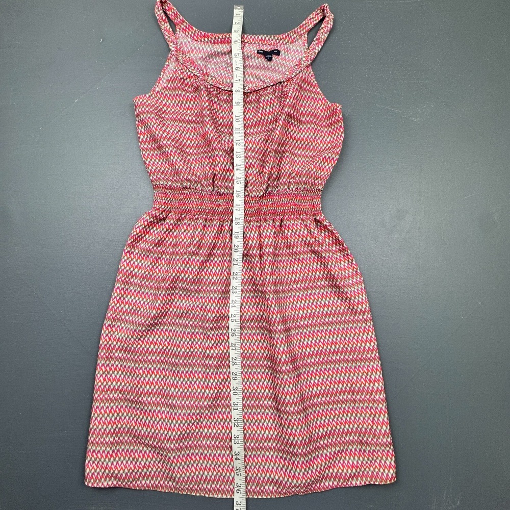 Gap Dress Women's Medium Pink Orange Chevron Print Sleeveless Summer Casual